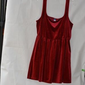 Old Navy Red Stretch Velvet Dress Sz X